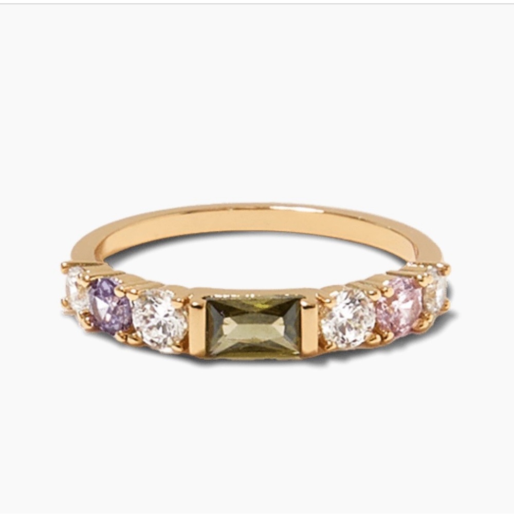 Elegant Gold Multi-Stone Ring